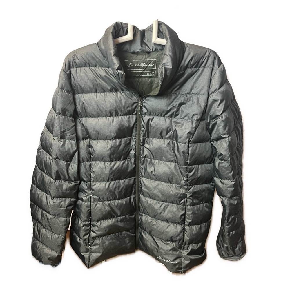 Eddie Bauer Women’s CirrusLite Down Full Zip Green Packable Jacket- Size XL